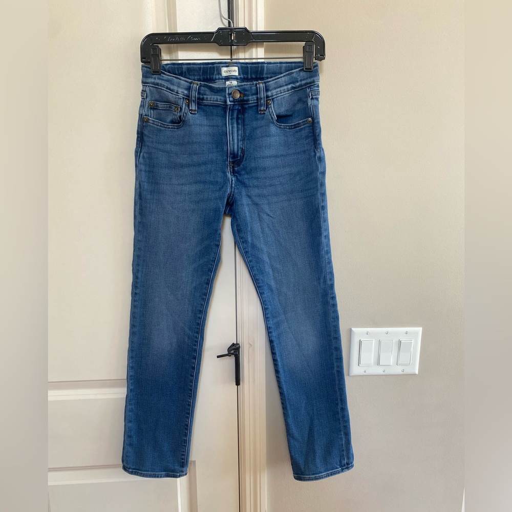 Boys J. Crew Kids Blue Straight-Leg Denim Jeans